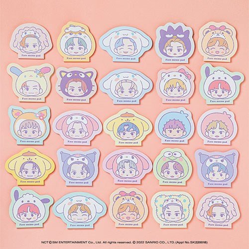 NCT x Sanrio Character Face Memo Pad