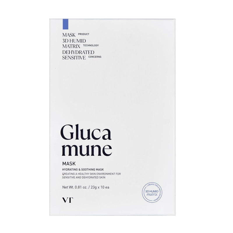 Glucamune Mask, Vegan mucin, Soothing & Calming, For All Skin Types, 10pcs