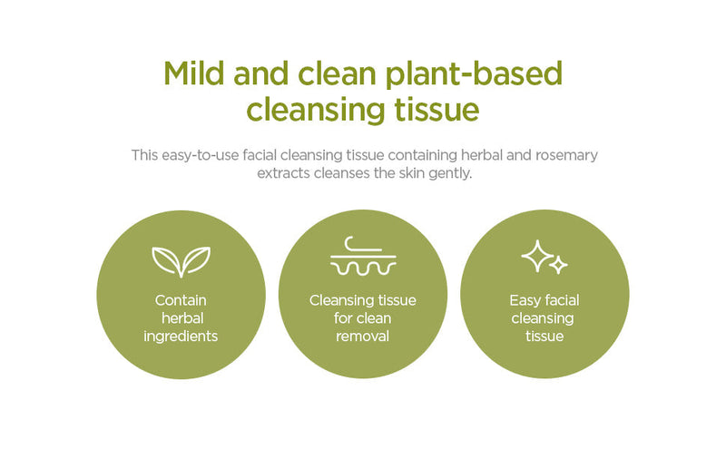 Herb Day 365 Cleansing Wipes Make Up Remover Face Wipes with Rosemary Extract