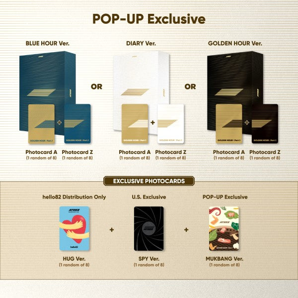 ATEEZ - GOLDEN HOUR : Part.1 [10th Mini Album - POP-UP Exclusive Ver.]