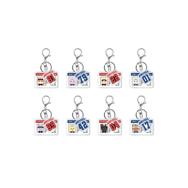 ATEEZ - Hockey Player Card Acrylic Keyring [ANITEEZ IN ICE CITY Official MD]