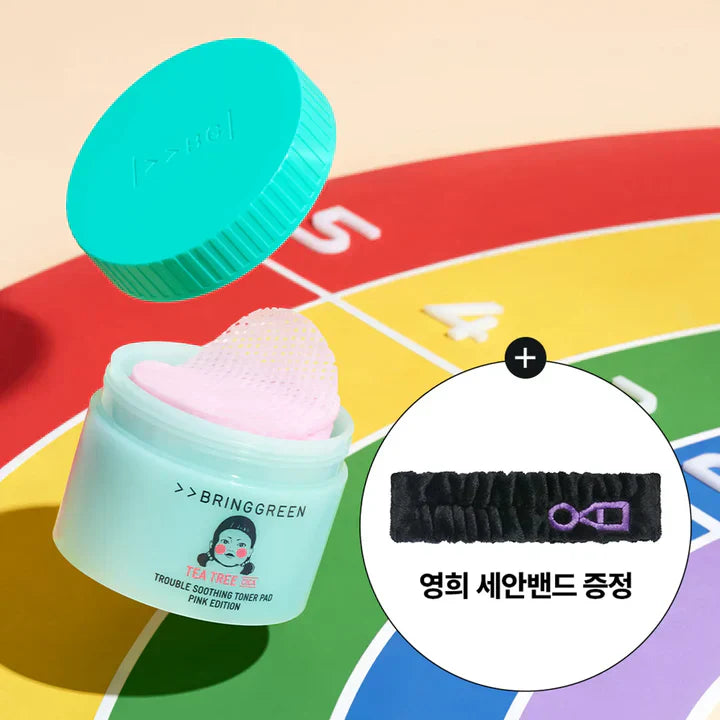 BRINGGREEN X Squid Game 2 - Tea Tree Cica Soothing Toner Pad Pink Edition