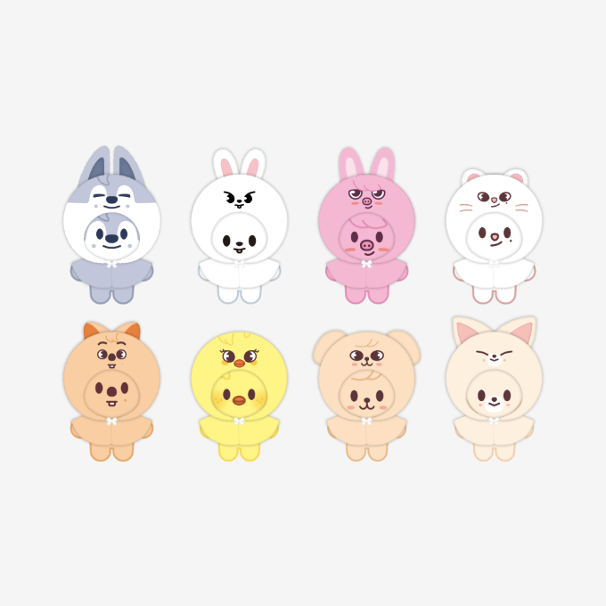 [PRE-ORDER] Stray Kids - SKZOO 10CM Plush Outfit [5th Fanmeeting 'SKZ 5'CLOCK' Official MD]